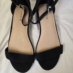 Torrid Black Strappy Flats
